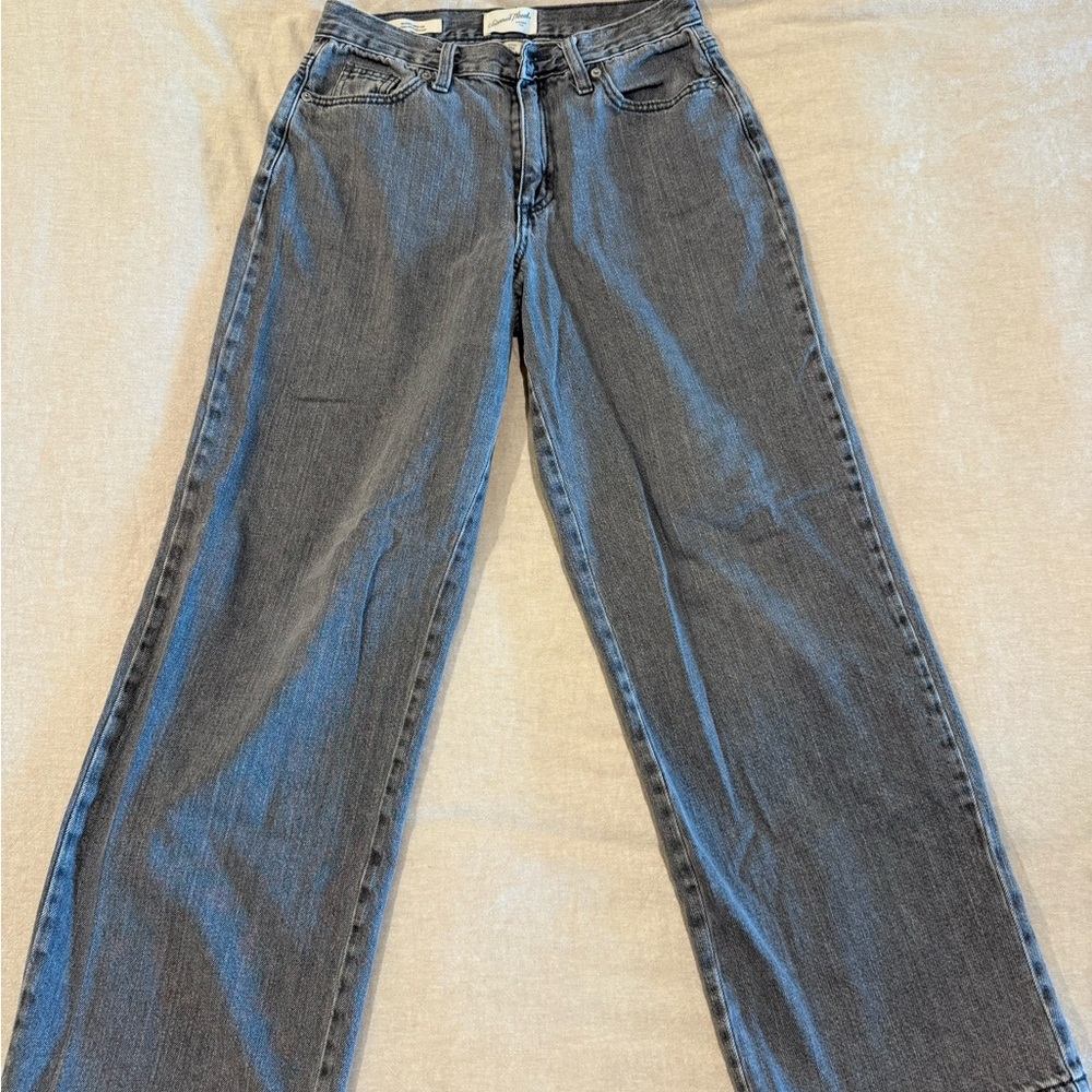 High-Waist Straight Leg Women’s Jeans - Gray
